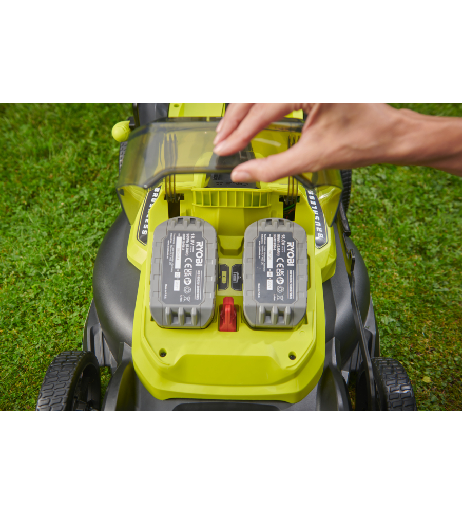 TAGLIAERBA A BATTERIA RYOBI "RY18LMX40C-240" TAGLIO 40 CM 18V, DUE BATTERIE 4.0AH INCLUSE